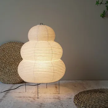 Design japonez Akari Noguchi Yong Lampă de Masă Hârtie de Orez Alb Decorativ de Birou Lumini pentru Dormitor, Living/Sala de Mese de Studiu Loft
