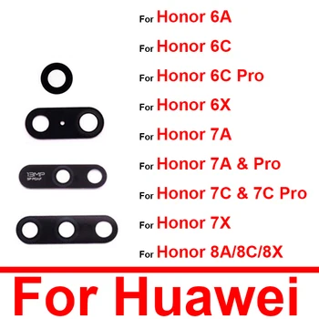 Din Spate aparat de Fotografiat Lentilă de Sticlă Pentru Huawei Honor 6A 6X 6C 7A 7C 7X Lentilă de Sticlă de Acoperire Pentru Onoarea de a Juca 6C 7A 7C Pro Camera Adeziv Lipici