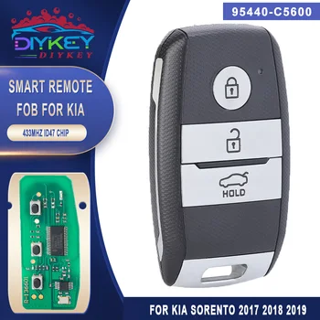DIYKEY P/N: 95440-C5600 Keyless Go 3 Buton FSK 433MHz ID47 Cip de la Distanță Masina Smart Key Fob pentru 2017 2018 2019 KIA Sorento