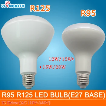 E27 Lampă cu Led-uri R95 R125 Lampada Reflector Led 12W 15W 20W Bec Led Ac 110V 220V 240V Cald Alb Rece Acasă Bombillas