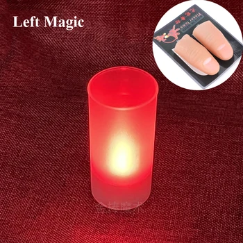 Fantezie Flacără Include 2 Buc Degetele De Lumină Led Trucuri Magice Lovitură Și Bate Pentru A Controla Lumina Recuzită Magie Magician Profesionist