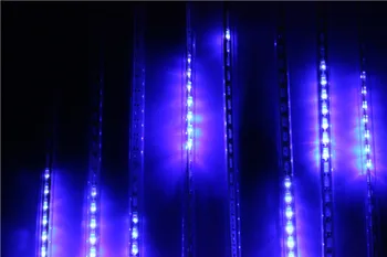 Fierbinte de Vânzare 30CM Ploaie de Meteoriți Tuburi de Lumină LED-uri De Crăciun de Nunta Decoratiuni de Gradina 100-240V UE /SUA Plug RGB Alb Albastru