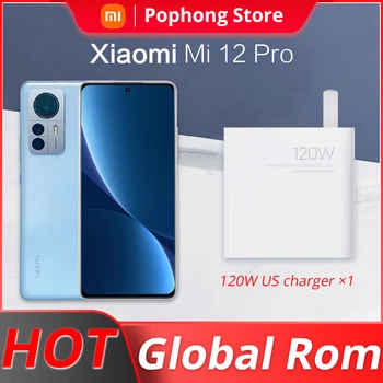 Global ROM-ul Xiaomi Mi 12 Pro 5G Telefon Mobil 6.73 inch 120Hz 4600mAh Snapdragon 8 Gen 1 Octa Core de pana la 120W Încărcare Rapidă