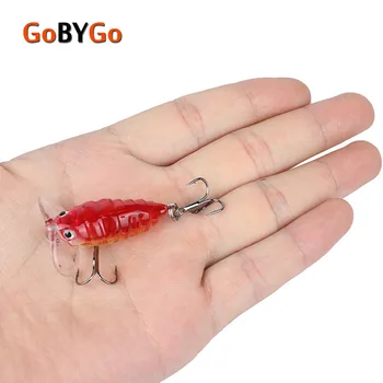GoByGo 1BUC 4cm 4.2 g Greier Popper Pescuit Nada Japonia Topwater 3D Ochi Greu de Înot Momeala Cârlig Aborda Realiste Clătina Pește Momeală