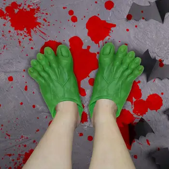 Halloween Cosplay Hulk Verde Gigant FeetCount Papuci De Casă Mare Picioare Papuci Costum De Recuzită Amuzant Accesorii De Petrecere