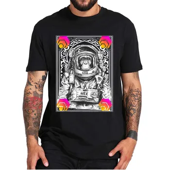 HEX Crypto T-shirt Space Monkey Art Luna Token Monedă Fanii Amuzant Îmbrăcăminte pentru Bărbați O-gât de Vara 100% Bumbac UE Dimensiunea Femei T Shirt