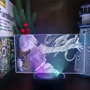 Jujutsu Kaisen Kugisaki Nobara Anime Lampa 3D Veghe LED Culori Schimbă Lampara de Iluminat Pentru Decor Dormitor