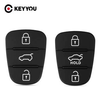KEYYOU 10x 3 butoane Cheie de la Distanță Fob Caz Tampon de Cauciuc Pentru Hyundai I10 I20 I30 IX35 pentru Kia K2 K5 Rio, Sportage Flip-Cheie