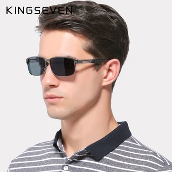 KINGSEVEN DESIGN de BRAND de ochelari de Soare Barbati de Conducere de sex Masculin Polarizat ochelari de Soare Vintage Cadru Pătrat Ochelari de Oculos Gafas UV400