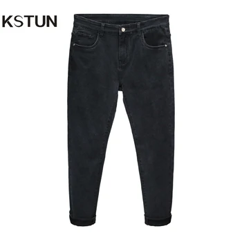 KSTUN Barbati Blugi Pantaloni Denim Fashion Desinger Slim Fit Negru Albastru Gri Jeans pentru Om Streetwear Casual pentru Bărbați Îmbrăcăminte de sex Masculin Blugi