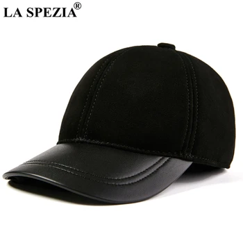 LA SPEZIA Bărbați Femei Șapcă de Baseball din Piele piele de Căprioară Mozaic Tata Pălărie Solid Negru Rosu Maro Toamna Iarna de sex Masculin Snapback Cap