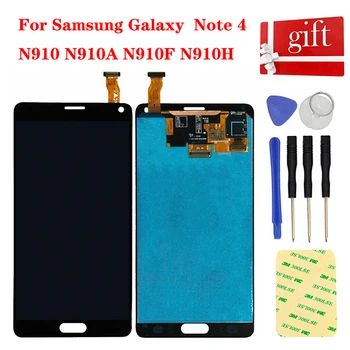 LCD Pentru Samsung Galaxy Note 4 N910 N910A N910F N910H Ecran LCD Panou de Modul Monitor Touch Screen Digitizer Ansamblul Senzorului