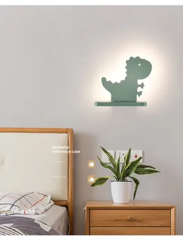 LED Lampă de Perete Modernă de Desene animate pentru Copii Dormitor Copil de Iluminat Creative Sconces Drăguț Dinozaur Roz Cald Noptiera de Interior Decor de Lumină