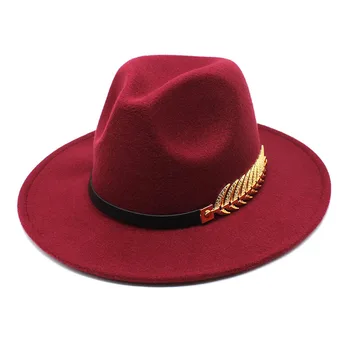 Livrare gratuita bărbați pălării de moda pentru femei de jazz pălărie de Toamnă Și de Iarnă de cafea amestec de lână capac casual în aer liber dans pălărie PH27