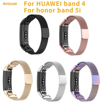 Metal Magnetic Bratara Curea Ceas Trupa Pentru Huawei Band 4 /onoare Trupa 5i Smartwatch Brățară din Oțel Inoxidabil