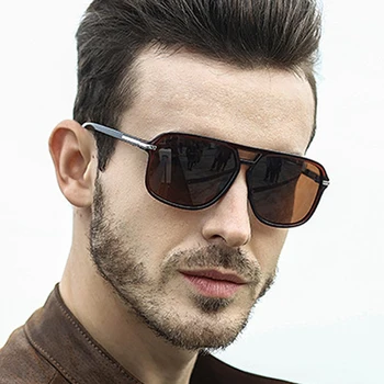 Moda Polarizat ochelari de Soare Patrati Omul de Lux de Brand Designer de Epocă Ochelari de Soare de sex Masculin de Conducere Pescuit UV400 Gafas De Sol