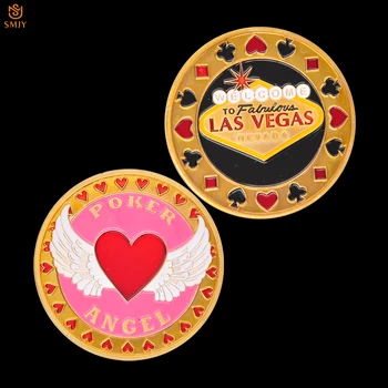 NE Nevada Roz Înger Dragoste la Las Vegas Casino Chips-uri de Poker Challenge Semn de Monede Pentru a Colecta Noroc Personalitate Cadouri Suveniruri
