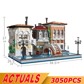 New Europe Orașul Little Venice Street View Constructor de Blocuri MOC Creativ Casa de Caramida Asamblare Jucarii Model Cadouri pentru Copii