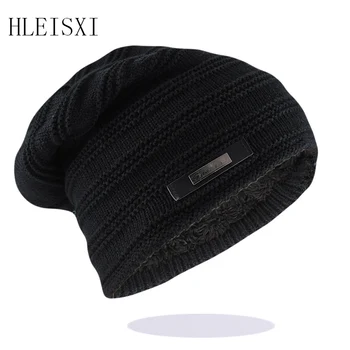 Noi Chelioși Căciuli De Iarnă Pălării Pentru Bărbați Eșarfă Tricotate Pălărie De Femei De Sex Masculin Gorras Cald Gât Moale Capota Beanie Hat Capac