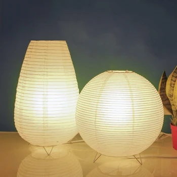 Nordic Felinar de Hârtie Lampă de Masă Japonez Stil de Viață Modern Camera de Studiu Dormitor Noptiera de Noapte LED-uri de Iluminat Decorațiuni interioare