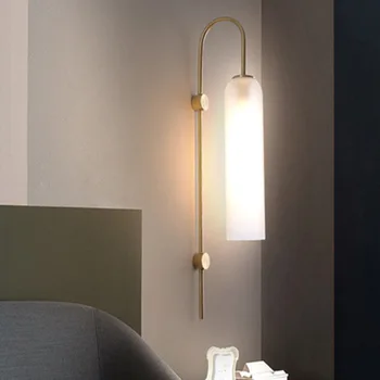 Nordic Moderne de Lux Lumini de Perete Cot de Metal Sticlă de Lampă de Perete pentru Camera de zi TV de Fundal Decorare Baie Lampă de Iluminat cu Led