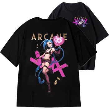 Nou League Of Legends Jinx Arcane de Imprimare 3D Supradimensionate de sex Feminin de Îmbrăcăminte Stil de Moda Haine pentru Femei T-Shirt Fete Sexy Teuri Topuri