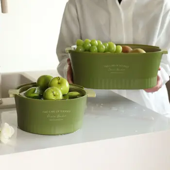 Nou Stil Nordic bunuri de Bucatarie cu strat Dublu Coș cu Fructe și Legume de Curățare a Filtrului Coșul de Legume Boutique Bucătărie