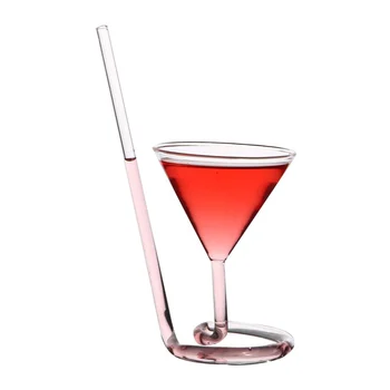 Noua Creatie Spirală Șurub Paie Moleculară Pahar De Cocktail Bar Partid Vin Transparent Pahar Martini, Pahar De Șampanie Pahar De Vin