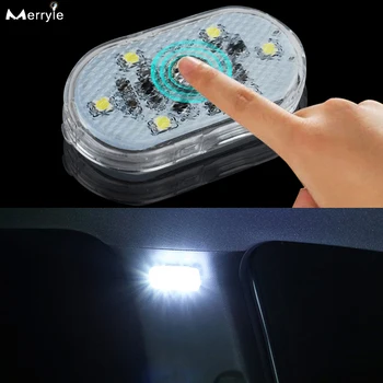 Noutatea Atmosferă Lumina de Noapte LED Reîncărcabilă Auto Lumina de Urgență pentru Lectură Touch Comutator Senzor Interior de Mașină Efect de Lumini