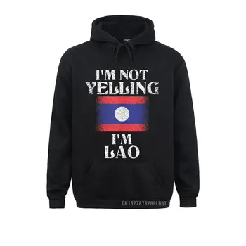 Nu Țip eu sunt Lao Amuzant Lao Mândrie Maneca Lunga, Hanorace de Iarna pentru Bărbați Jachete de Imprimare Hote 2021 Moda