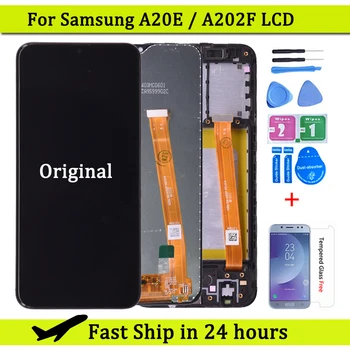 Original Pentru Samsung Galaxy A20e Display LCD Touch Screen Digitizer Asamblare A202 A202F Înlocui Pentru SAMSUNG A20e Ecran LCD