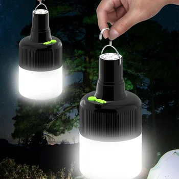 Portabil Camping LED Bec cu Cârlig USB Reîncărcabilă Camping Agățat de Urgență Lampă de Noapte Luminile de pe Terasa în aer liber Pridvor