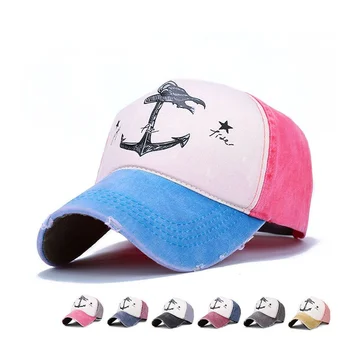 Primăvara și Toamna Cupluri Pălării de Baseball Bumbac Pălării pentru Bărbați și Femei a Făcut Folosit Ancora Pălării de Soare