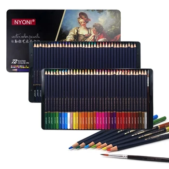 Profesionale Acuarelă, Creion 12/24/36/48/72 Culori Moale Solubil În Apă, Creioane Colorate Set Pentru Pictura Student Artist Consumabile