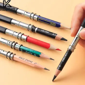 Reglabil Dual Cap Creion Extender Titularul Schiță Birou Școală De Artă Scrie Instrument
