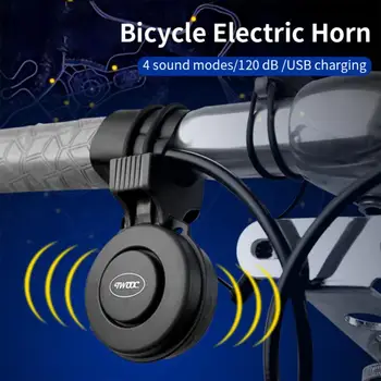 Reîncărcabilă Electronice Clopot de Biciclete MTB Biciclete Corn Impermeabil de Încărcare USB 1 & 4 Moduri de Sunet Biciclete Electrice Inel Accesorii
