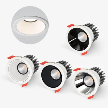 Runda ȘTIULETE de LED Încastrat tip Downlight 5W 7W putere de 10W, 12W pentru Bucatarie Camera de zi Iluminat Interior Anti-orbire Estompat Plafon Lumina la fața Locului