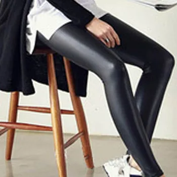 S-XL Nou Toamna anului 2020 Moda Faux din Piele Sexy Subțire Jambiere Negre Calzas Mujer Leggins Jambiere Elastice Plus Dimensiune