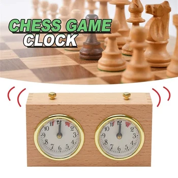 Sah din lemn Timer Concurs Turneu Joc Chess Clock Timer Cadou de Vânt-Up Mecanice Accesorii pentru Jocuri de societate