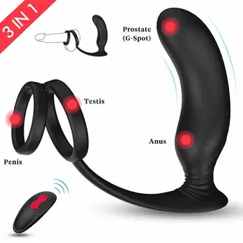 Sex Anal Jucării De Prostata Pentru Masaj Sex Masculin Vibratoare Penis Inel 9 Vibrații Modul Wireless De Control De La Distanță Vibrator Pentru Bărbați