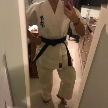 SINOBUDO Copil Adult Karate Uniformă 12oz Kyokushin dogi de Înaltă Calitate Bumbac Respirabil Pânză Uniformă de Formare,acces gratuit la Centura Alba