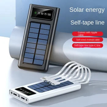 Solar Powerbank 30000mAh USB Rapid Auto-sârmă de Putere Mobil în aer liber Lumina Puternica Lanterna de Camping Iluminat de Urgență Kit de Încărcare