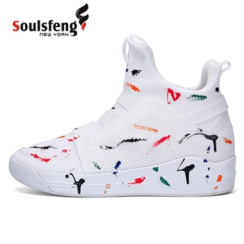 Soulsfeng Mens Alb Mare Sus Pantofi Sport Casual Adidași Ochiurilor De Plasă În Aer Liber, Drumeții Adidași Toamna Iarna Pantofi De Cald