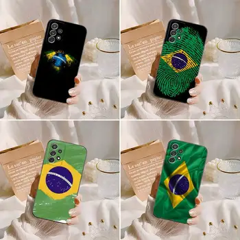 Steagul Brazilian Caz de Telefon Pentru Samsung A21S A01 A22 A02 A6 33 A7 A8 A9 2018 A10 A11 A12 A20 S E STAR CORE 4G Fundas de Acoperire Coajă
