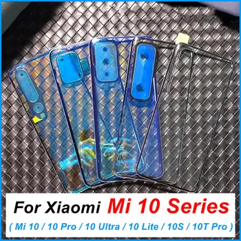 Transparent, Clar Pentru Xiaomi Mi 10 Pro Lite Ultra 10S 10T Pro Capac Baterie Spate Geam Spate Panou de Locuințe Caz de Înlocuire+Banda
