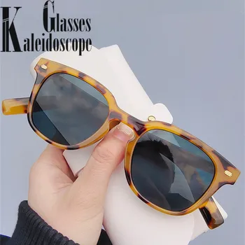 Trendy ochelari de Soare Patrati Femei Bărbați Vintage Negru de Brand Designer de ochelari de soare de sex Feminin Mici Galben Populare Ochelari de Nuante UV400