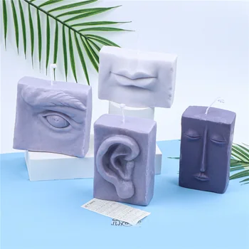 Trunchiul Corpului Uman Lumânare Silicon Sapun Matrite Fata Buze Ochi Ureche 3D Stereo Lut ResinTorso Figura de ceară DIY de Mână-a făcut de a Face Gips