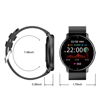 Versiune globală ZL02 Ceas Inteligent Smartwatch de Monitorizare a ritmului Cardiac Bluetooth Apel 5ATM Ceas Sport pentru Barbati