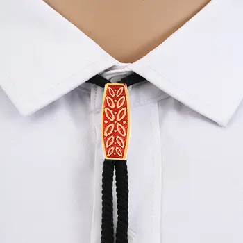 Vest piele de Căprioară cravată bolo forma de inima guler din piele coarda unisex vintage model guler fermiera accesorii de nunta
