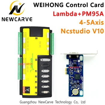 WEIHONG CNC Sistem de Control Card Mașină de Frezat 4 5 Axe Controller PM95A + Lambda5S Software NcStudio Pentru CNC Router NEWCARVE